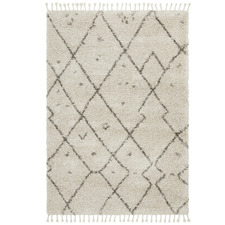 Natural Tan & Brown Samira Fringed Rug