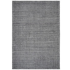 Black Hand Loomed Rayon & Cotton Modern Rug