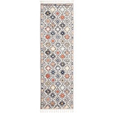 Grey Plush Moroccan-Style Runner