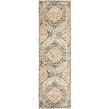 Navy & Cream Traditional Power Loomed Runner