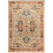 Rust Power-Loomed Transitional  Rug