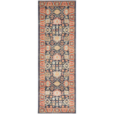 Navy & Rust Power-Loomed Transitional Runner