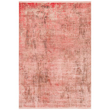 Coral Bamboo Silk & Acrylic Rug