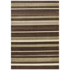Stylish Stripe Brown Tufted Rug