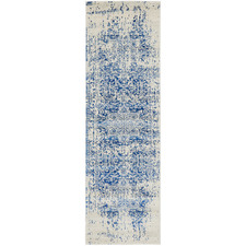 Bone, White & Navy Art Moderne Cezanne Runner