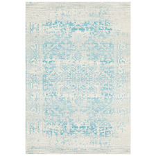 Bone, White & Blue Art Moderne Cezanne Rug