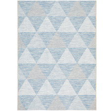 Blue Terrace Geometric Flat-Woven Indoor/Outdoor Rug
