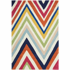 Stunning Chevron Multi Coloured Rug