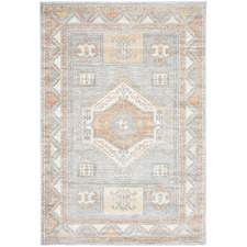 Grey & Peach Vintage Look Isabelle Aztec Rug