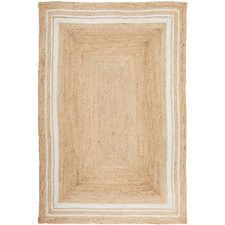 Natural & White Kyros Hand-Braided Jute Rug