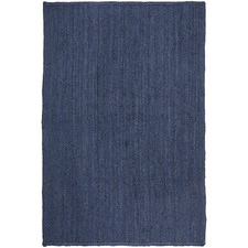 Navy Hand-Braided Jute Rug