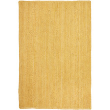 Yellow Hand-Braided Jute Rug