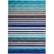 Abrash Stripes Blue/Grey Rug