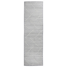 Silver Luxury Power-Loomed Textured Runner