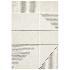 Ivory & Charcoal Super Soft Metro Contemporary Rug