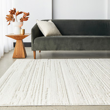 White Ezra Organic Textured Rug