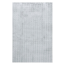 Silver Bubble Machine Washable Power-Loomed Rug