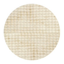 Natural Bubble Machine Washable Round Rug