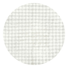 White Bubble Machine Washable Round Rug