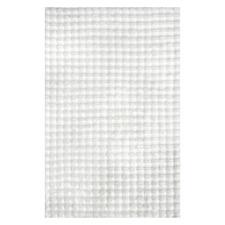 White Bubble Machine Washable Power-Loomed Rug