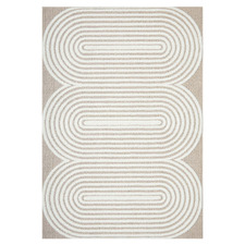 White & Beige Ava Rug