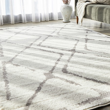 Ivory & Grey Diamond Rug