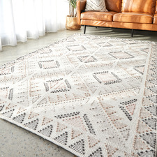 Dove & Nude Upcycled Textured Elise Rug
