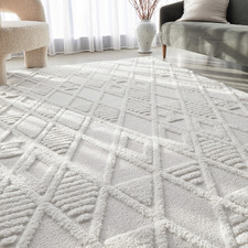 White Nina Contemporary Rug