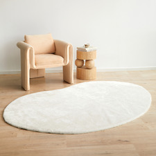 Snow White Jelly Bean Machine Washable Rug