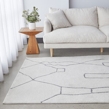 Grey Abigail Abstract Rug