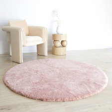 Rose Cleo Ultra Plush Machine Washable Round Rug