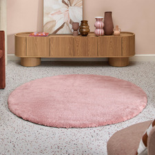 Rose Cleo Ultra Plush Machine Washable Round Rug
