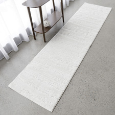 White Ezra Organic Textured Runner
