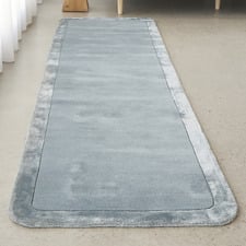 Blue Rivia Hand-Tufted Wool & Viscose Runner
