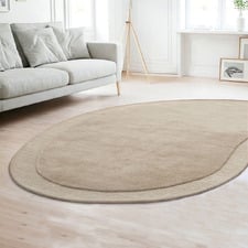 Latte Harbor Hand-Tufted New Zealand Wool Shaped Rug