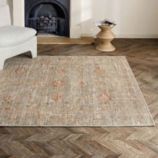 Aqua Estate Vintage-Look Rug