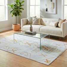 Gold Zoey Aztec Rug