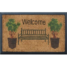 Rubber and Coir Welcome Bench Door Mat