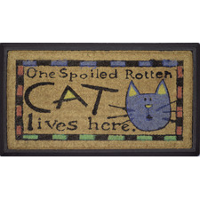 Rubber and Coir Spoiled Cat Door Mat