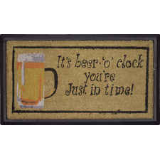 Rubber and Coir Beer O Clock Door Mat