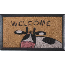 Cow Welcome Coir Doormat