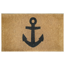 Natural Anchor Hand-Woven Coir Doormat