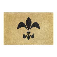 Fleur de Lis Premium Hand-Loomed Coir Outdoor Doormat