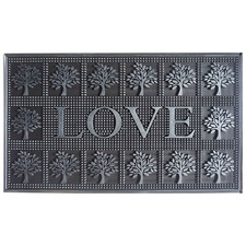 Silver Love Rubber Doormat