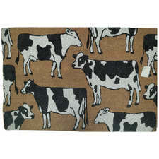 Dairy Cows PVC Backed Coconut Coir Doormat