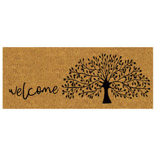Welcome Tree of Life PVC Backed Coconut Coir Doormat