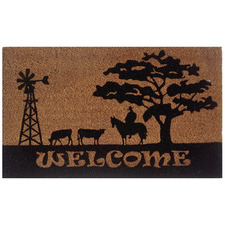 Welcome Country PVC Backed Coconut Coir Doormat