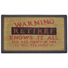Retiree Knows Rubber with Coir Doormat