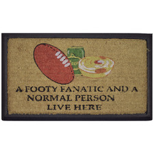 Footy Fanatic Rubber with Coir Doormat