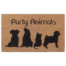 Party Animals Coconut Coir Doormat